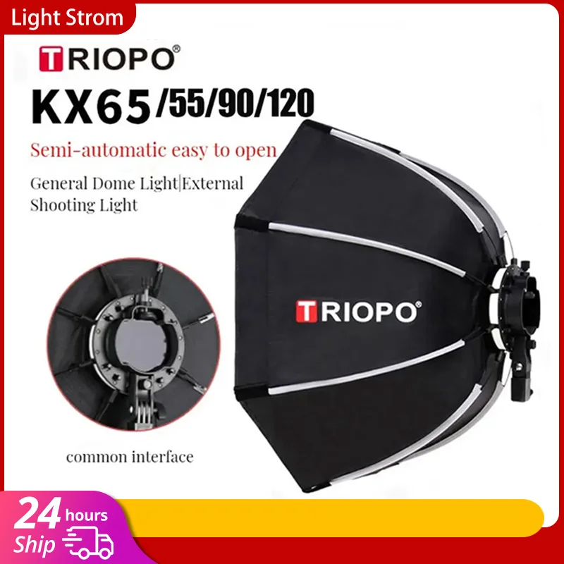 TRIOPO KX  65cm 90cm Softbox  Octagon Umbrella Light Box For Godox AD200 V1 Speedlite Flash Light Photography Studio Accessories