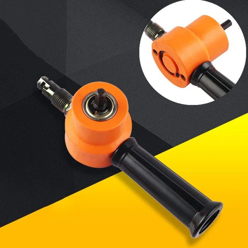 

Double Headed Sheet Metal Cutting Nibbler Metal Saw Cutter 360 Degree Adjustable Drill Attachment with Extra Punch Cutting Tools