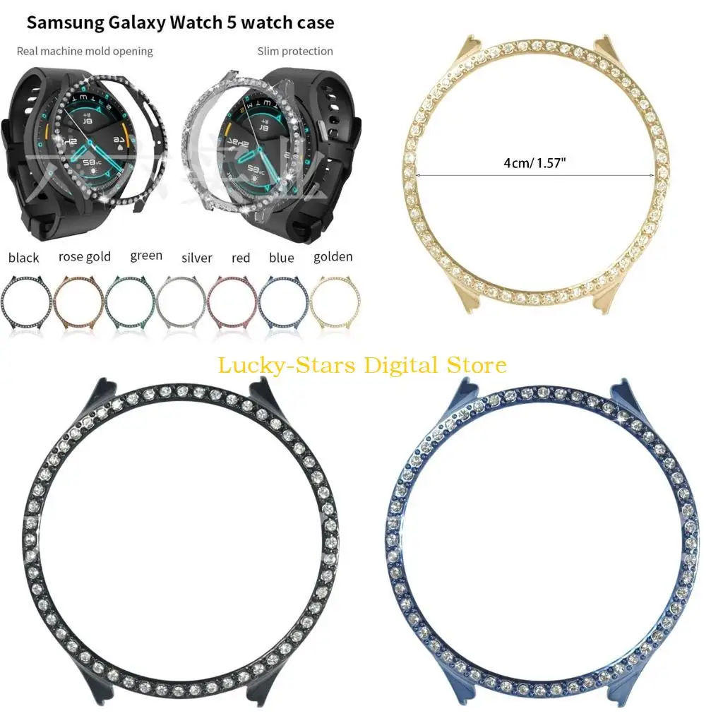 

T3EE для Galaxy-Watch 5 40 мм бампер для корпуса водонепроницаемой ультра-тонкий бриллиант Hou