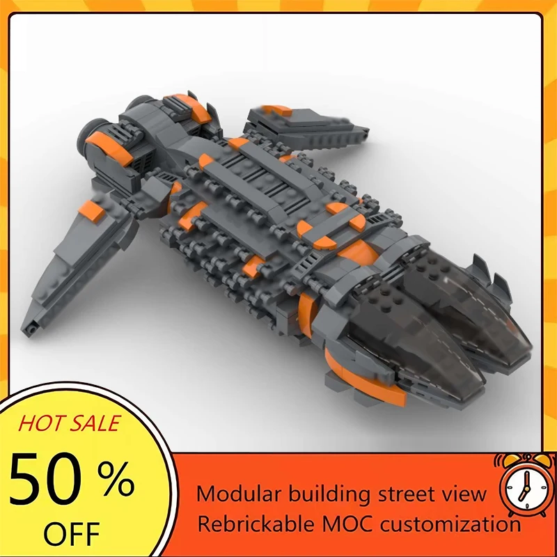 

398PCS Popular Space War Movie Model MOC Building Bricks Spaceship Modular Technology Gifts Holiday Assemble Children Toy Suit