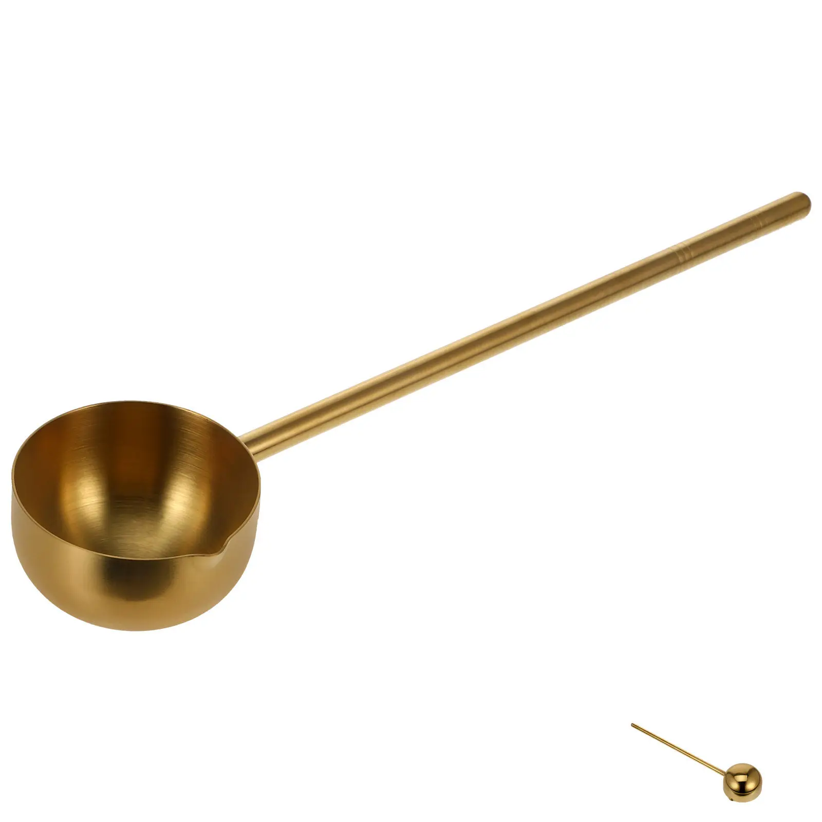 Stainless Steel Dipper for Oil Heating Soup Water Large Capacity Long Handle Ladle Convenient Labor Saving Kitchen Gadget
