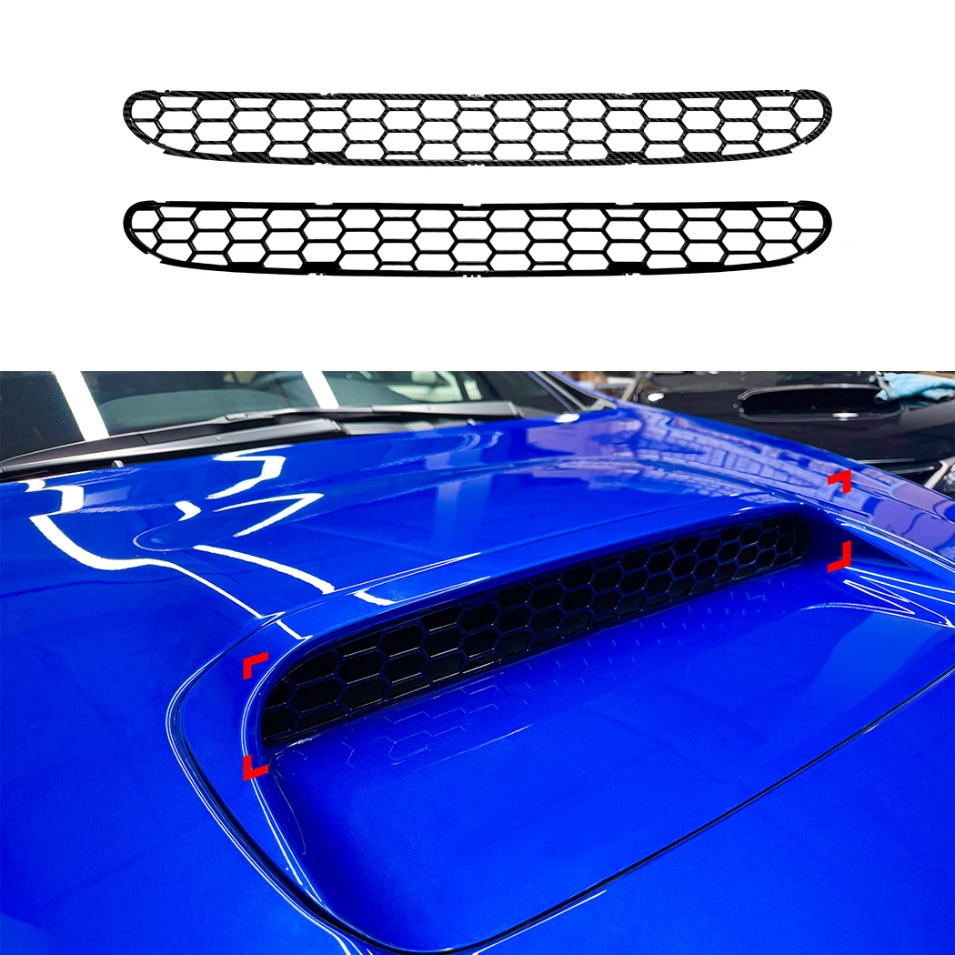 For Subaru WRX STI VA 2014-2021 Front Hood Scoop Vent Bonnet Cover Grille Decorative Air Flow Intake Cover Gloss Black