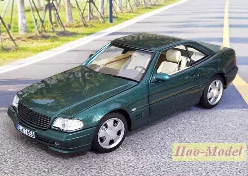 NOREV 1:18 для Benz SL500 R129 1999, литая под давлением модель автомобиля из сплава металла, украшения для мальчиков, подарки на день рождения, коллекция для хобби, зеленый цвет