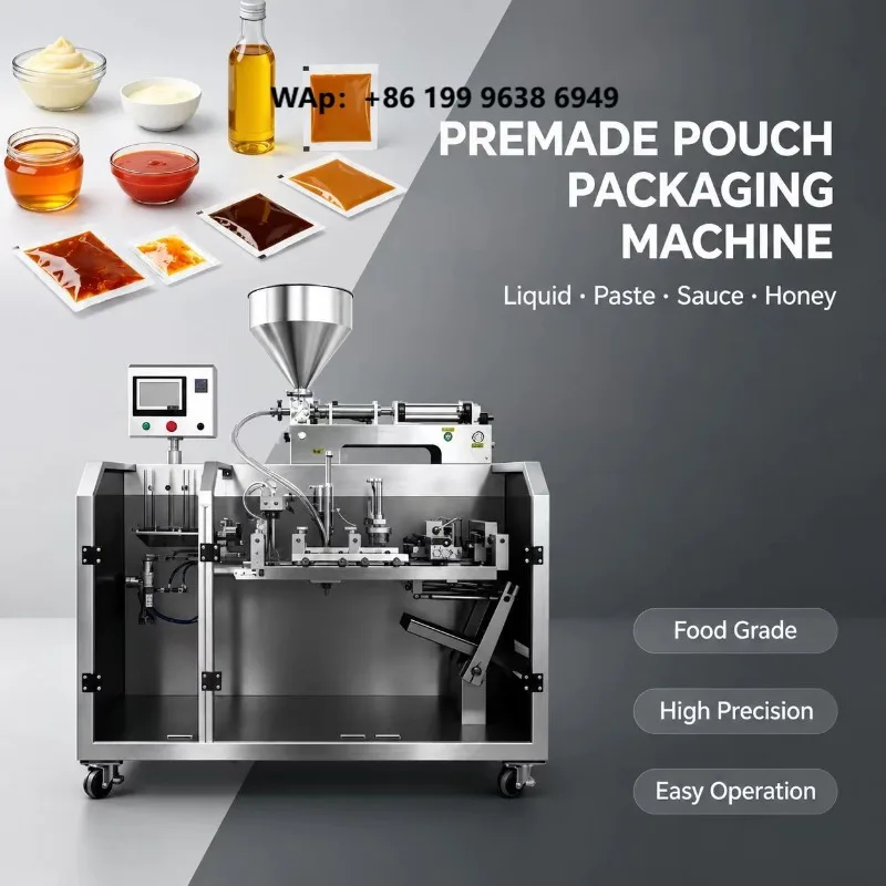 High Precision CLP-160J PLC Controlled Stainless Steel Automatic Pouch Filling Machine For Chili Pepper Sauce Jam Packing