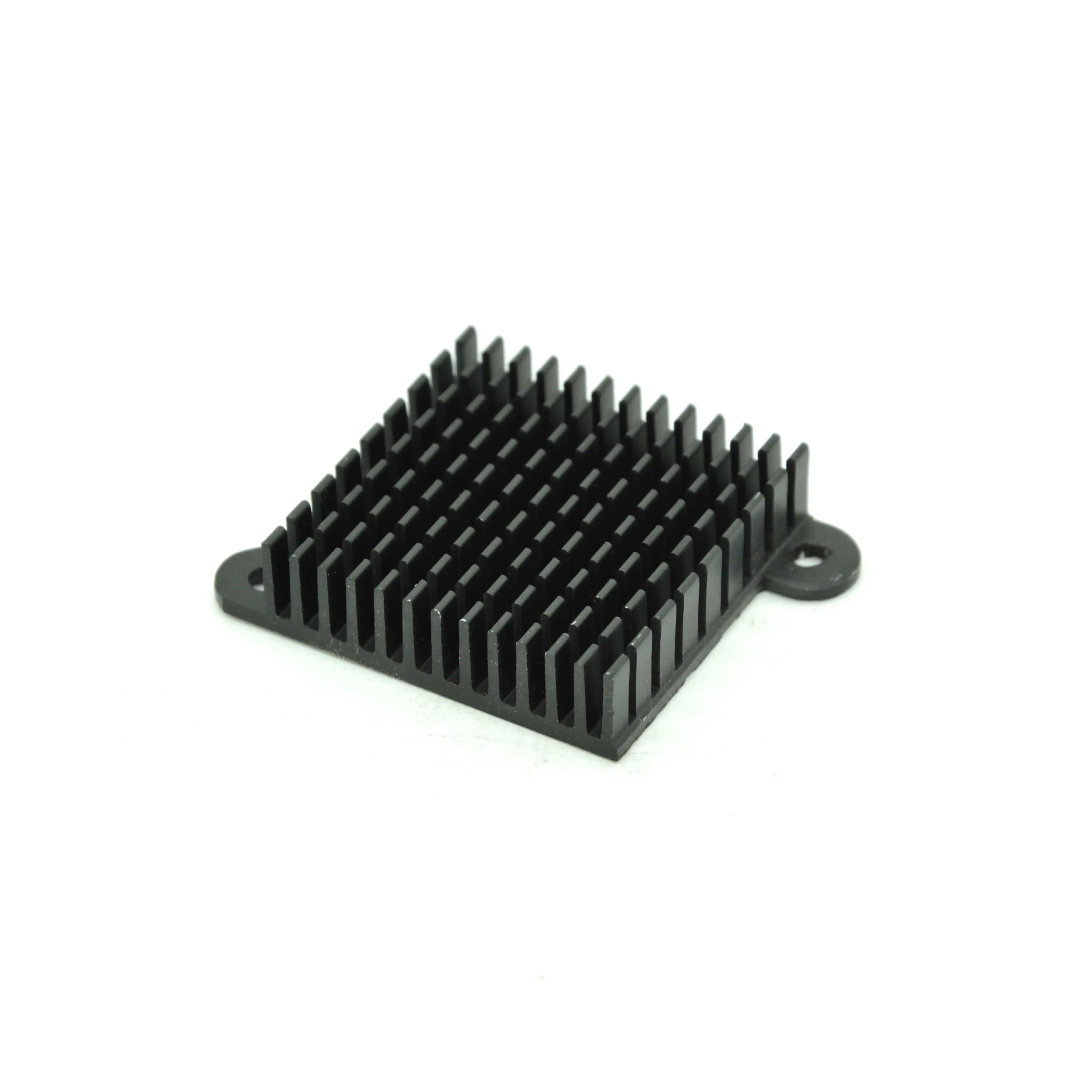 35mm length 35mm width 10mm height Conduction Aluminum Black Heatsink with Two Ears 353510