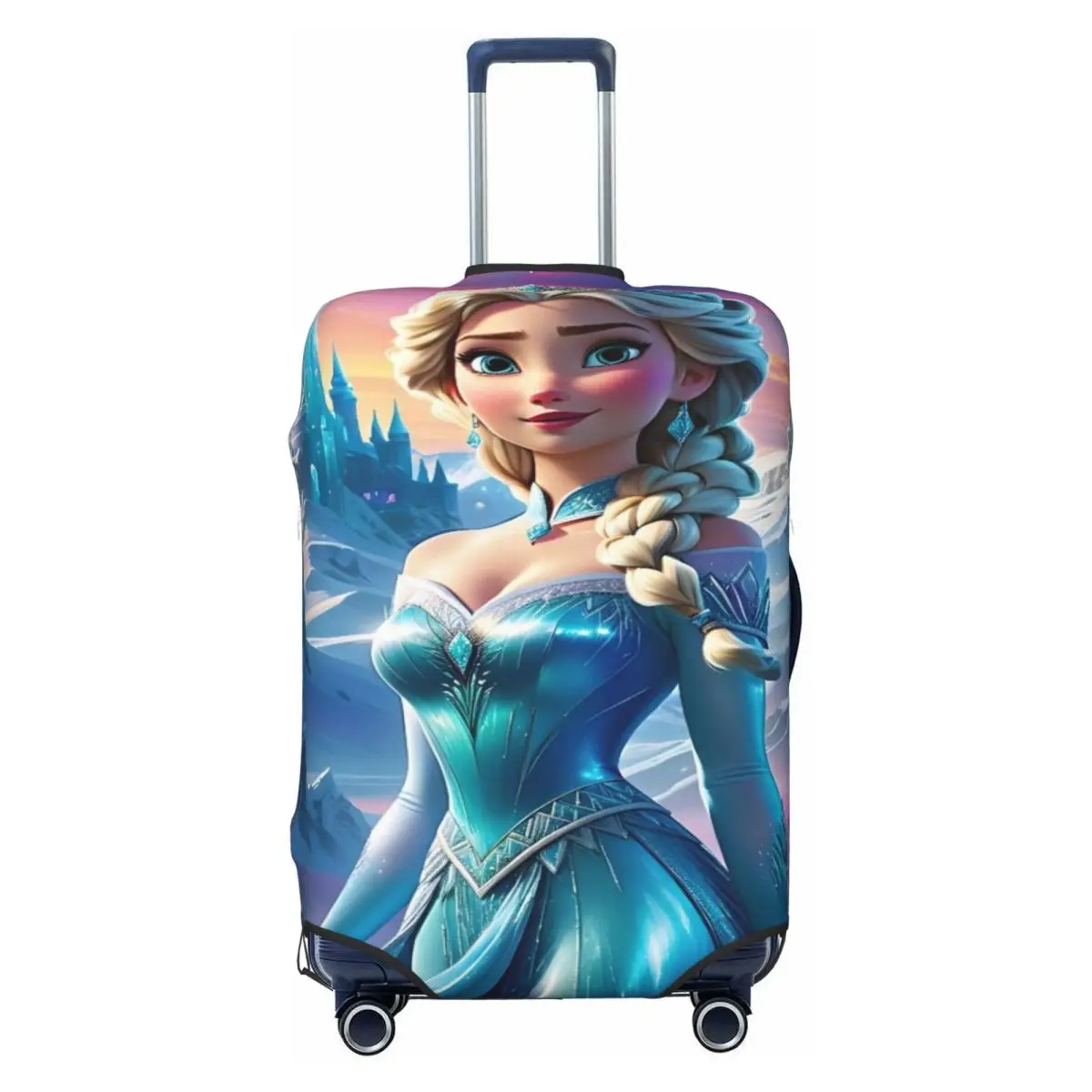 

Custom Cute F-Frozen Cartoon Elsa Luggage Cover Protector Elastic Travel Suitcase Covers