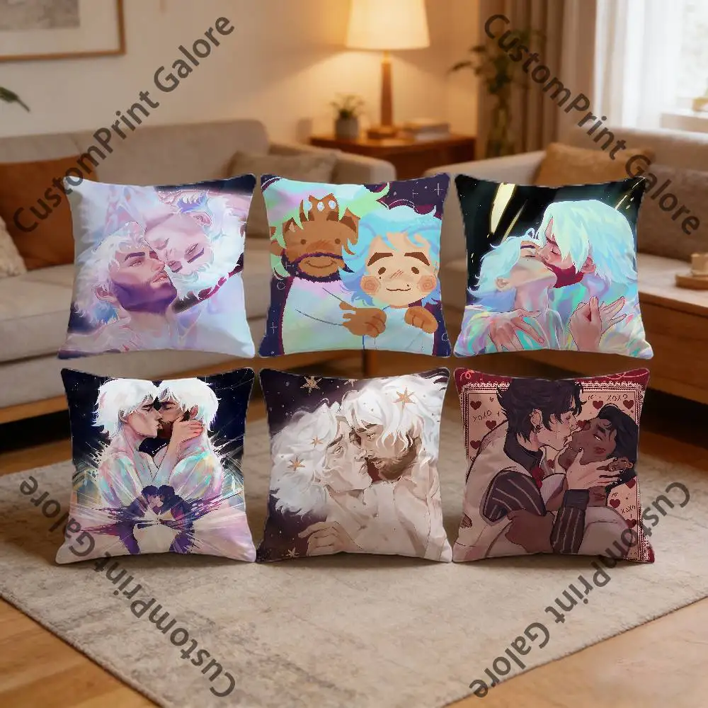 

J-Jayvik Polyester Printed Pillow Cover Square 30 35 40 45 50 55 cm Soft for Sofa Bed Car Home Decor