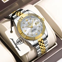 Reloj de pulsera POEDAGAR de lujo para hombre, reloj de pulsera resistente al agua con fecha luminosa, reloj militar para hombre, relojes de cuarzo de moda de acero inoxidable para hombre
