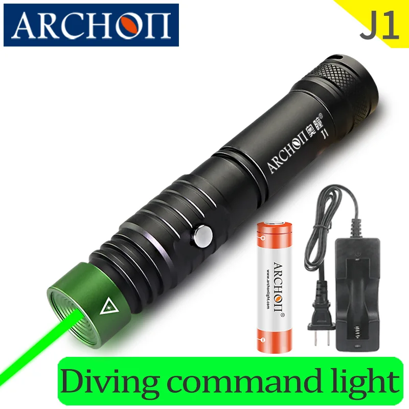 

J1 Scuba green beam diving flashlight Dive instructor remote teaching green beam flashlight Underwater 100m Dive command lights