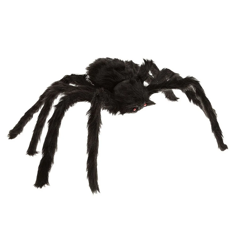 

20 " Black Spider Web Large Outdoor Plush Toy Indoor Yard Decor Halloween Party Scary Decoration Haunted House Prop Child