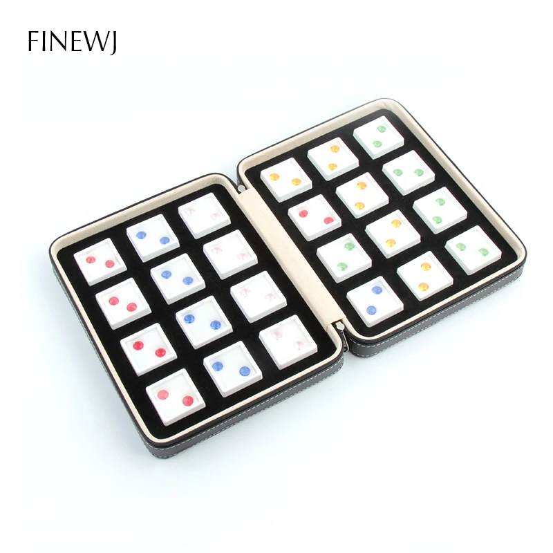 Wholesale Jewelry Gemstone Display Box Organizer Show Case Gem Beads Storage Carry Bag Loose Diamond Stone Holder Collection Jar