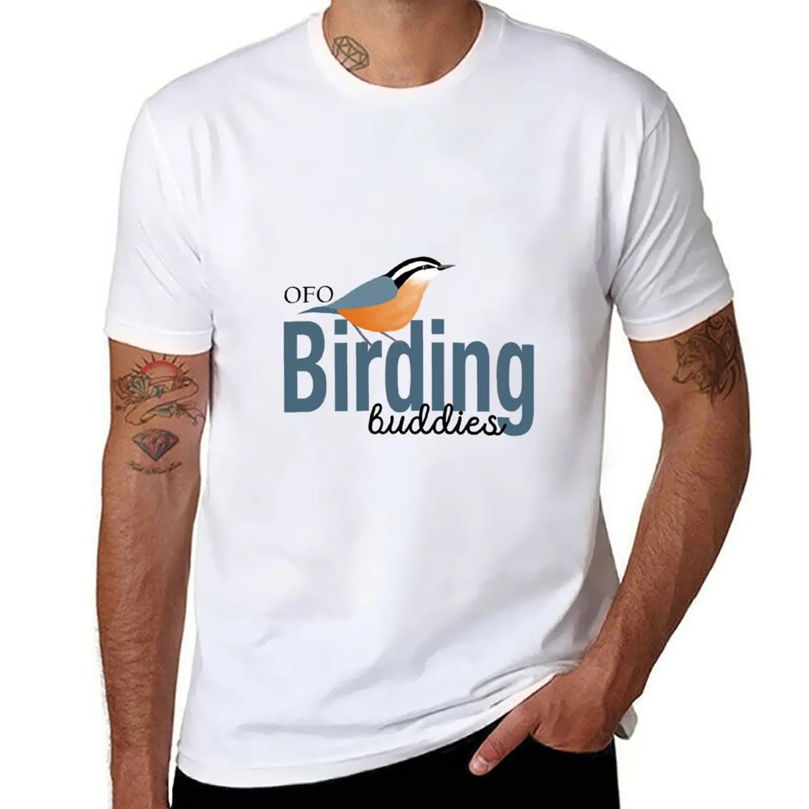 

OFO Birding Buddies T-Shirt man t shirts for men casual t shirt men 100% cotton luxury brand T-Shirt