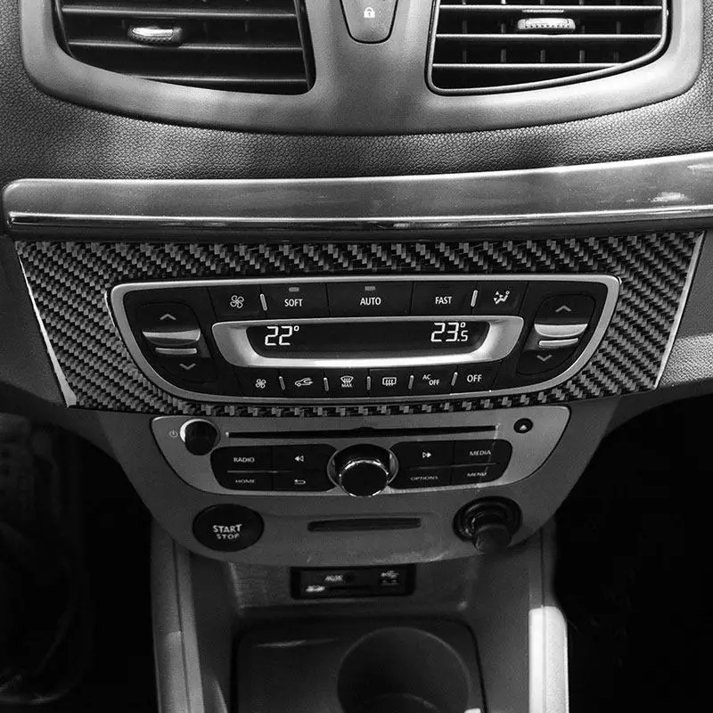 Car Accessories Center Air Conditioning Control Panel Frame Trim For Renault Fluence Megane 3 2009 2010 2011 2012 2013 2014 2015