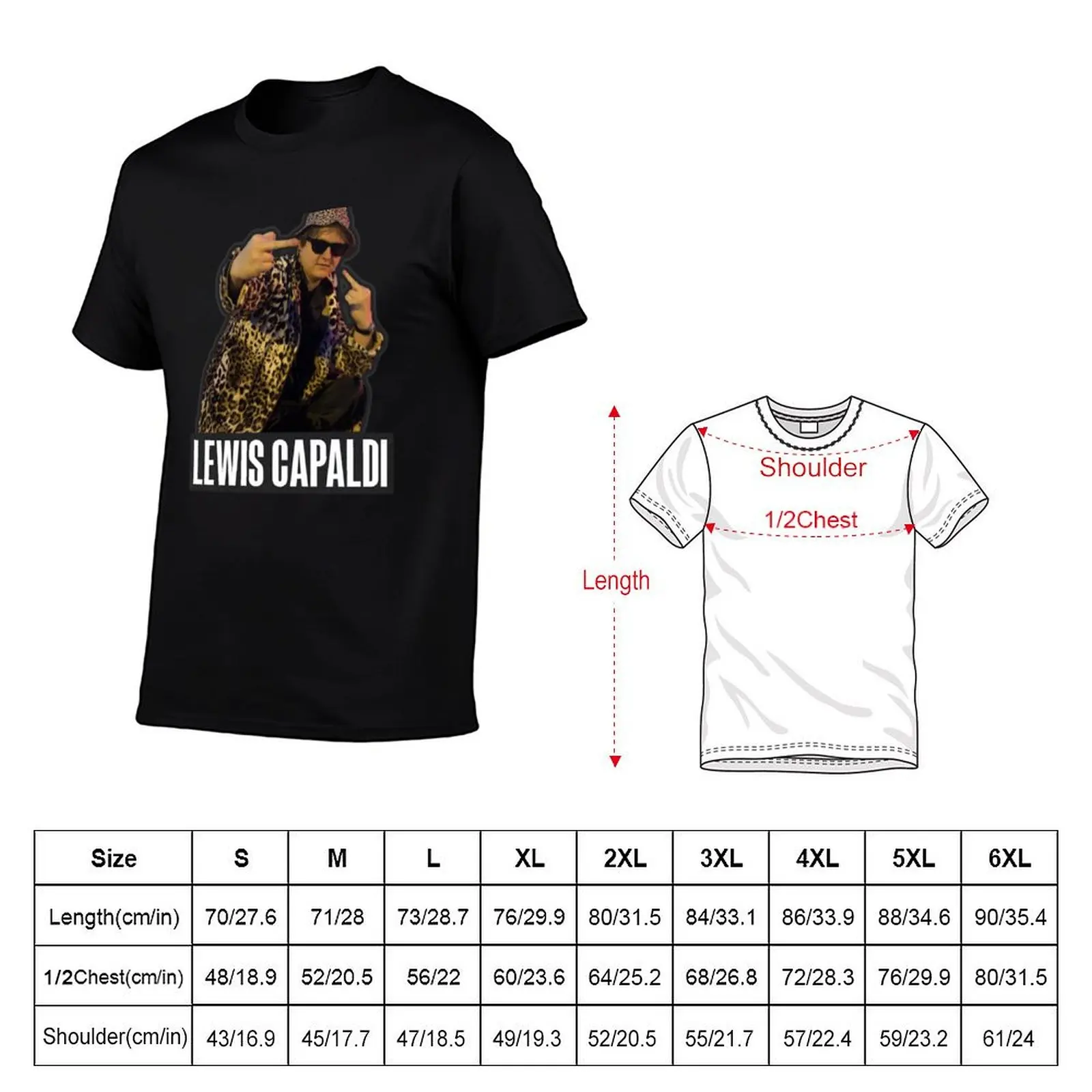 The Man, The Legend, Lewis Capaldi T-Shirt Clothing custom t-shirts men tshirt
