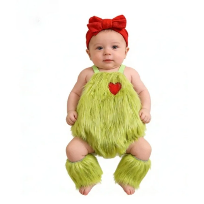 

Комплект одежды для маленьких девочек на День Святого Патрика — зеленый пушистый комбинезон с гетрами и повязкой на голову для младенцев 0–24 месяцев | Ирландский праздник