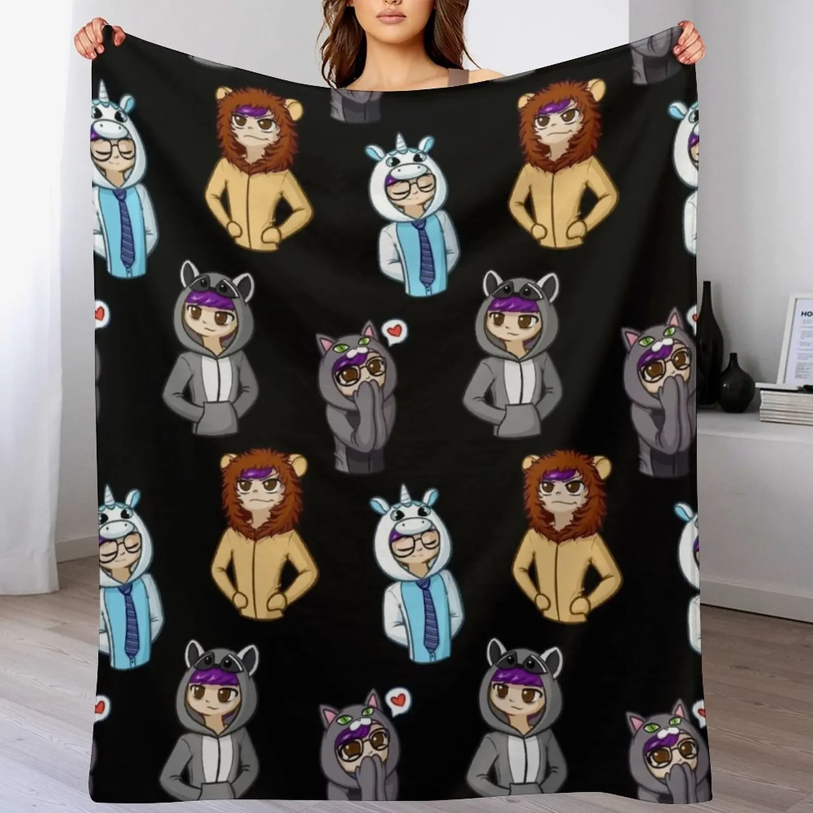 Onesie Tile - Core Four Throw Blanket All Weather Soft Throw Blanket for Sofa