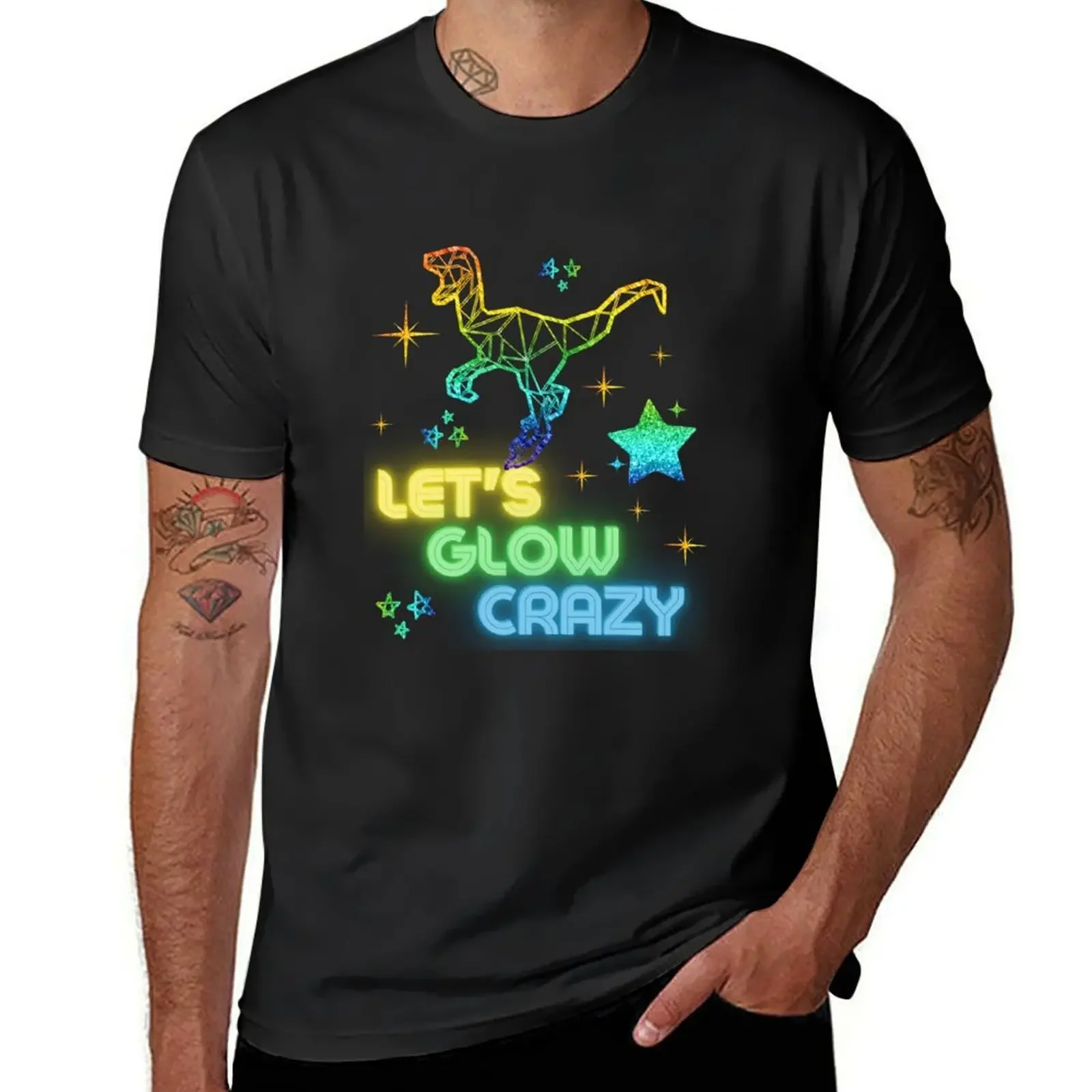 

Glow Crazy 80s Party | Lets Glow Crazy T-Shirt Funny t-shirts plain mens white t shirts