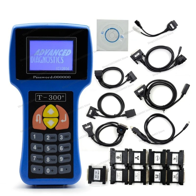 For Blue Black T300 V23.9 Key Programmer English Spanish Car Key Matcher