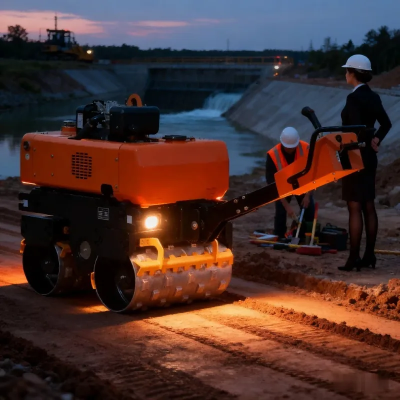Hydraulic transmission 500KG vibration electromagnetic clutch road roller soil compactor electric art