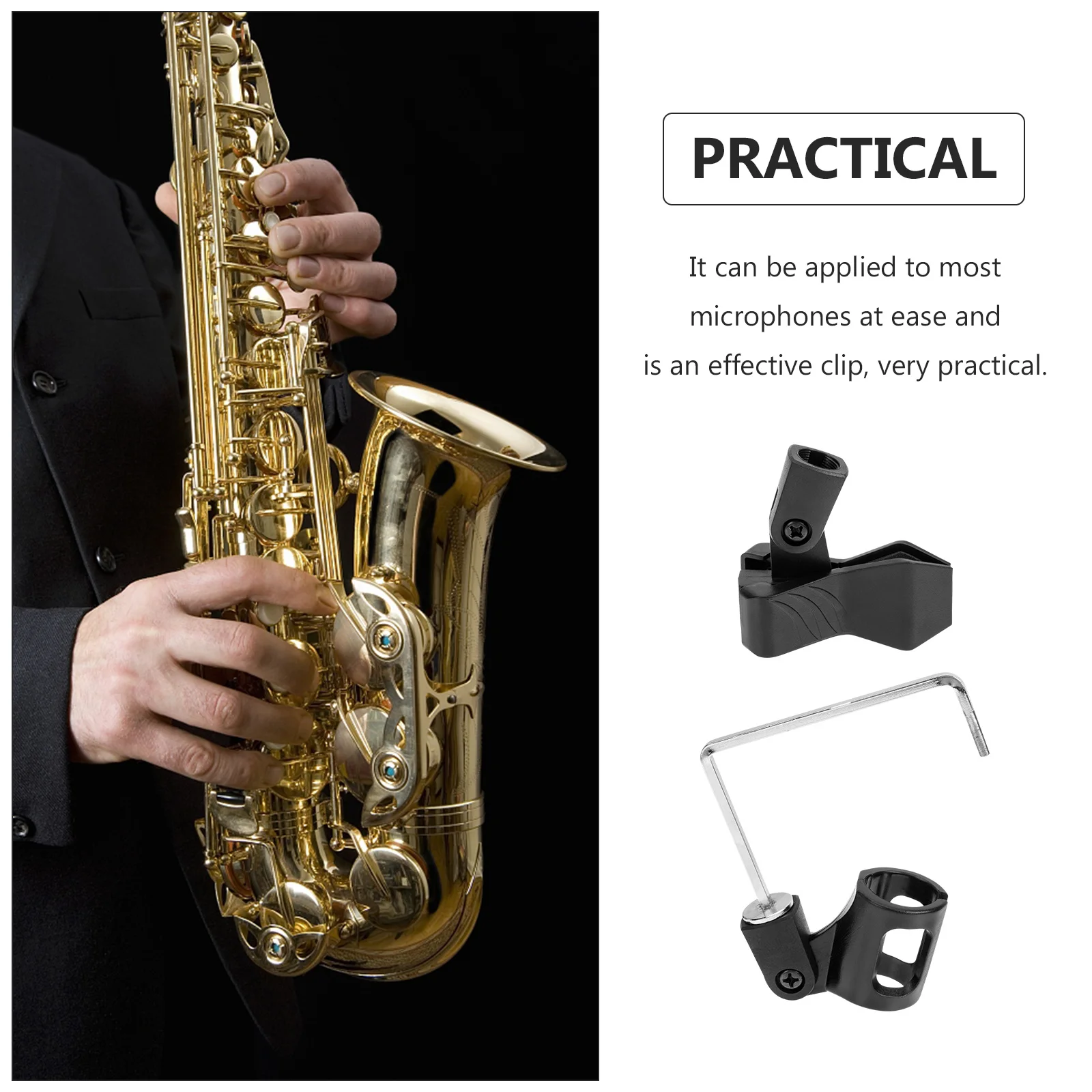 

1 set 1 Set Saxophone Microphone Holder Plastic Mic Clip For Wireless Microphone Support Mount Bracket Accessory Tool