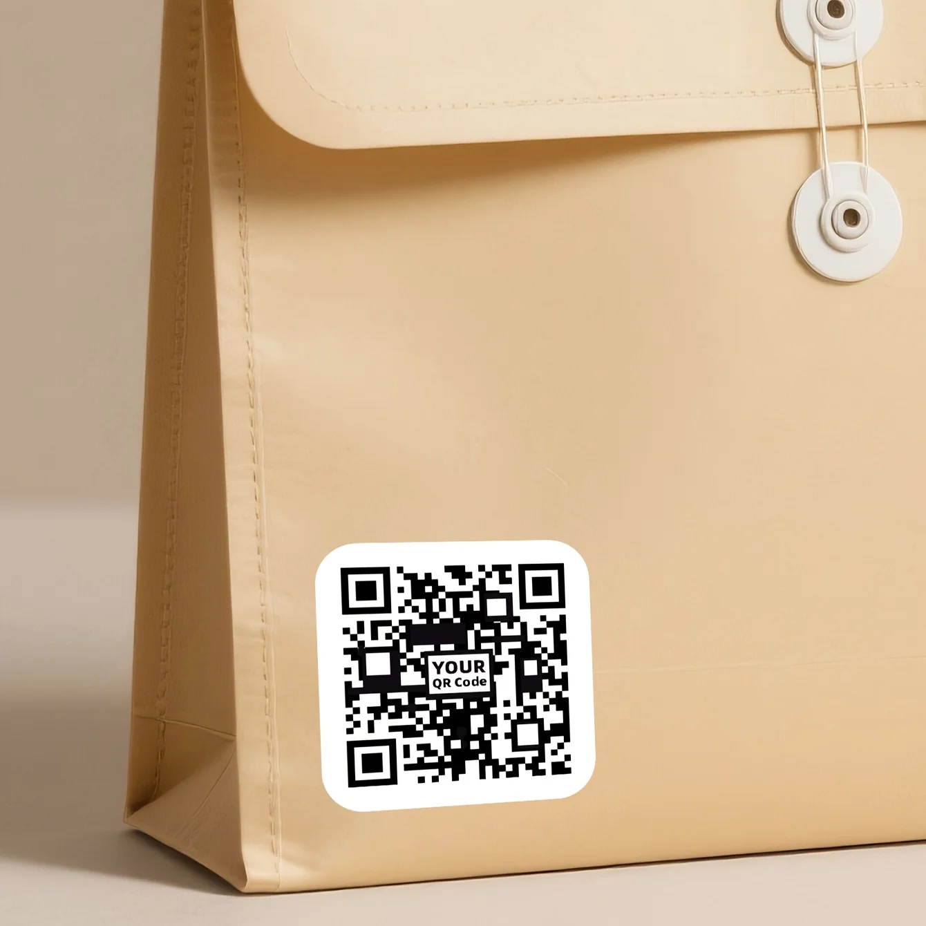 Picture 3: 100Pcs Custom Square Logo Stickers, Qr Code Stickers, White Background Suitable for Commercial Brands, Suitable for Birthdays, We