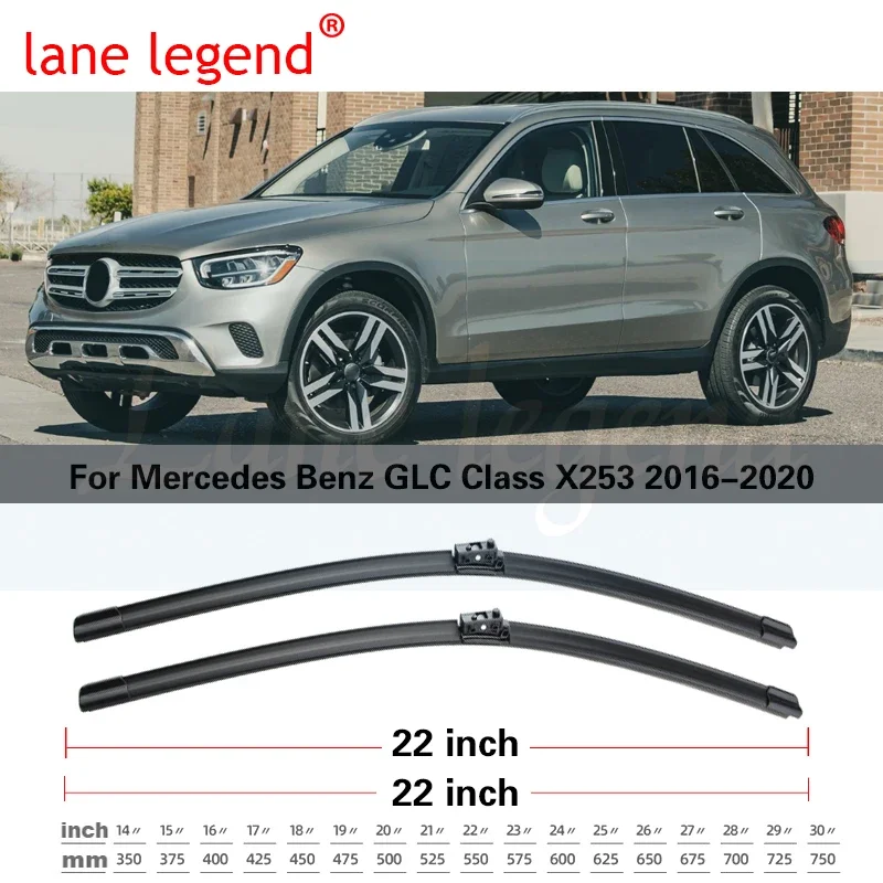 Car Wiper Blades for Mercedes Benz GLC Class X253 C253 Windscreen Wipers Car Accessories 200 250 300 220d 250d 43 63 AMG