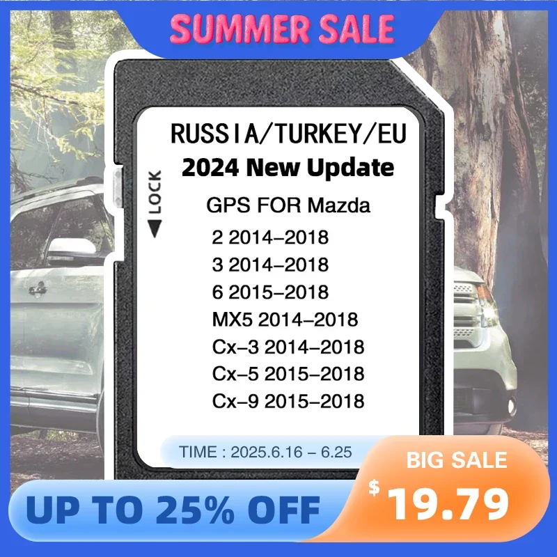 

for Mazda 2/3/6/CX3/CX5/CX9/MX5 Car Sat Navi 16GB GPS Update Maps Data New 2024 Version Maps EU Navigation SD Card