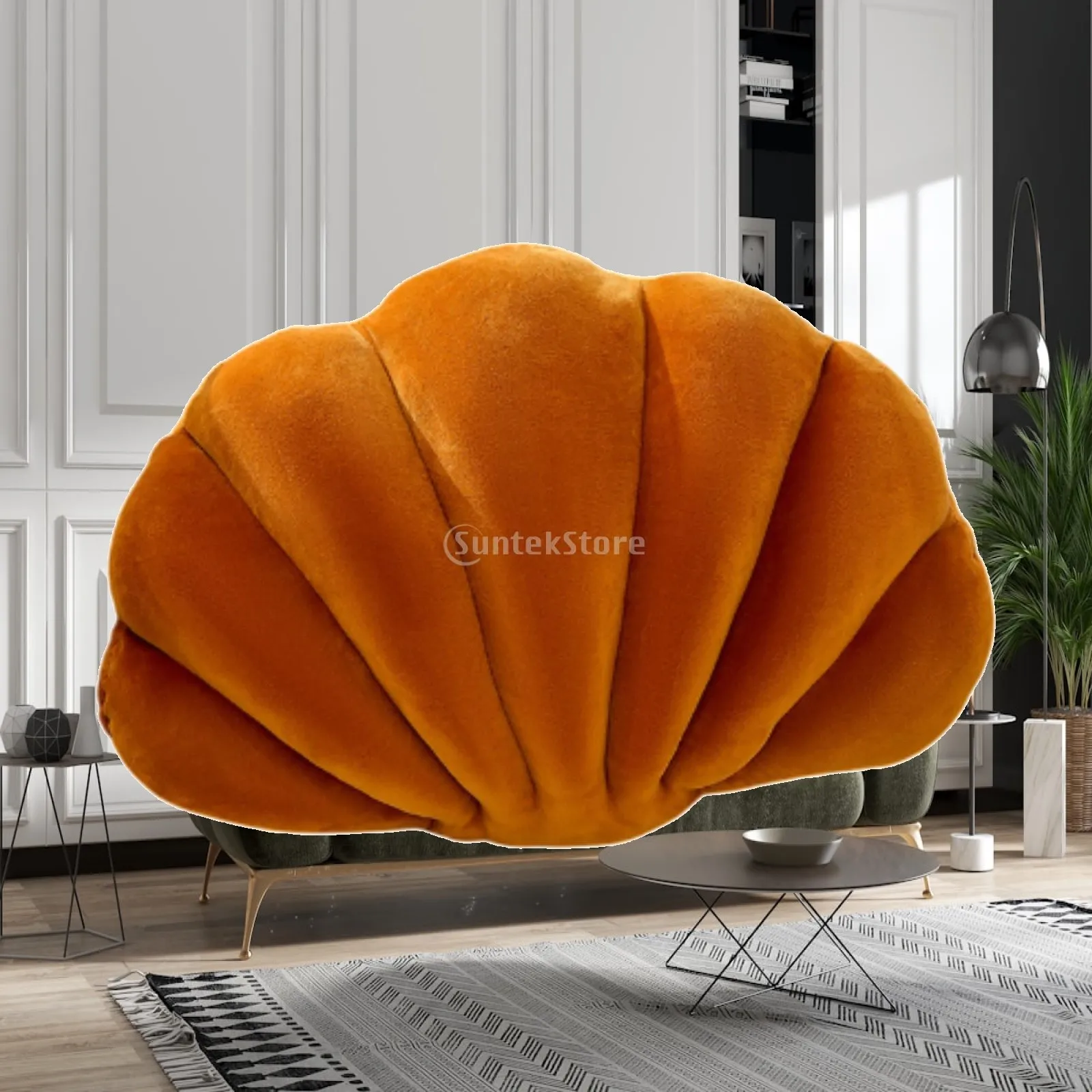 Decorative Seashell Pillow Plushie Cushion for Couch Bed Living Room Travel Office Cozy Comfortable Novelty Home Gift