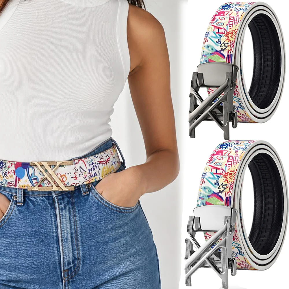 Fashionable Unisex Colored PU Belt Simple Ladies Daily Wear High Quality Men's Casual Pants Smooth Buckle Belt