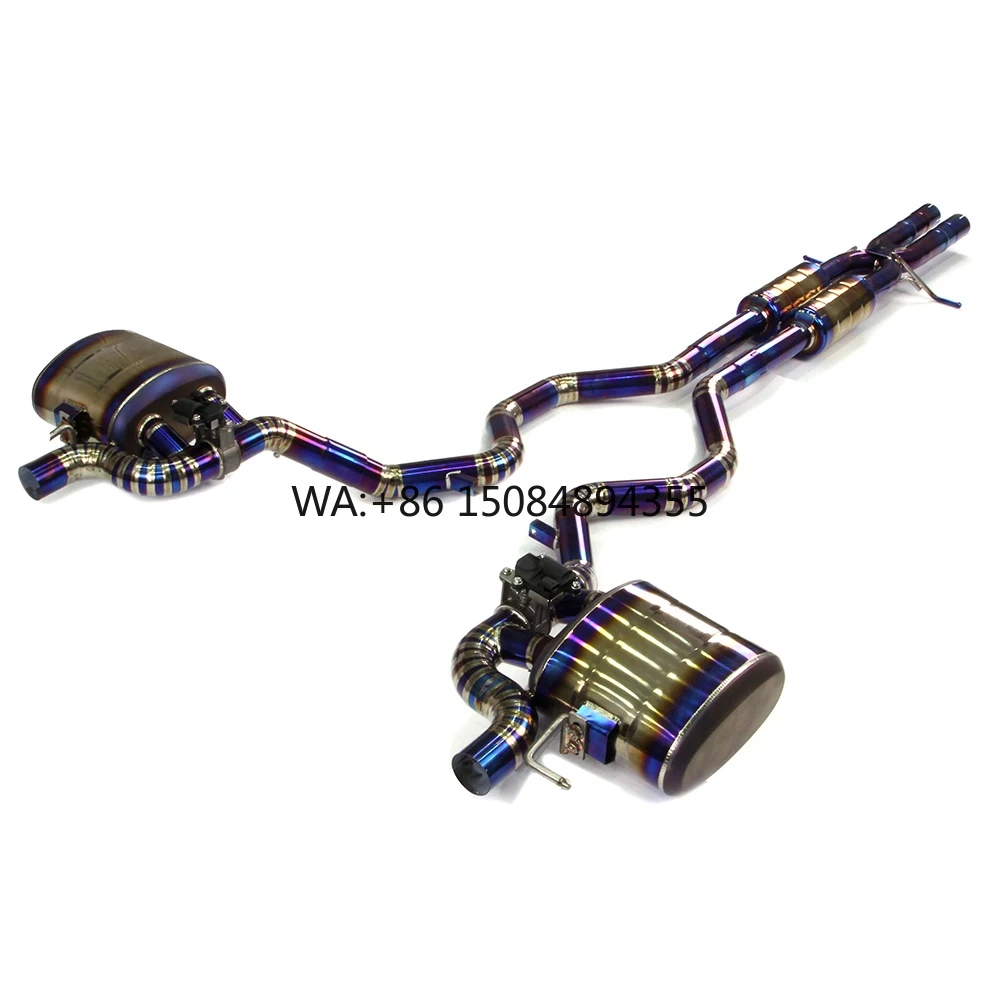 For / Sport V6 3.0T 2013-2019 Titanium Alloy Catback Exhaust System Polished Surface Valvetronic Remote Control