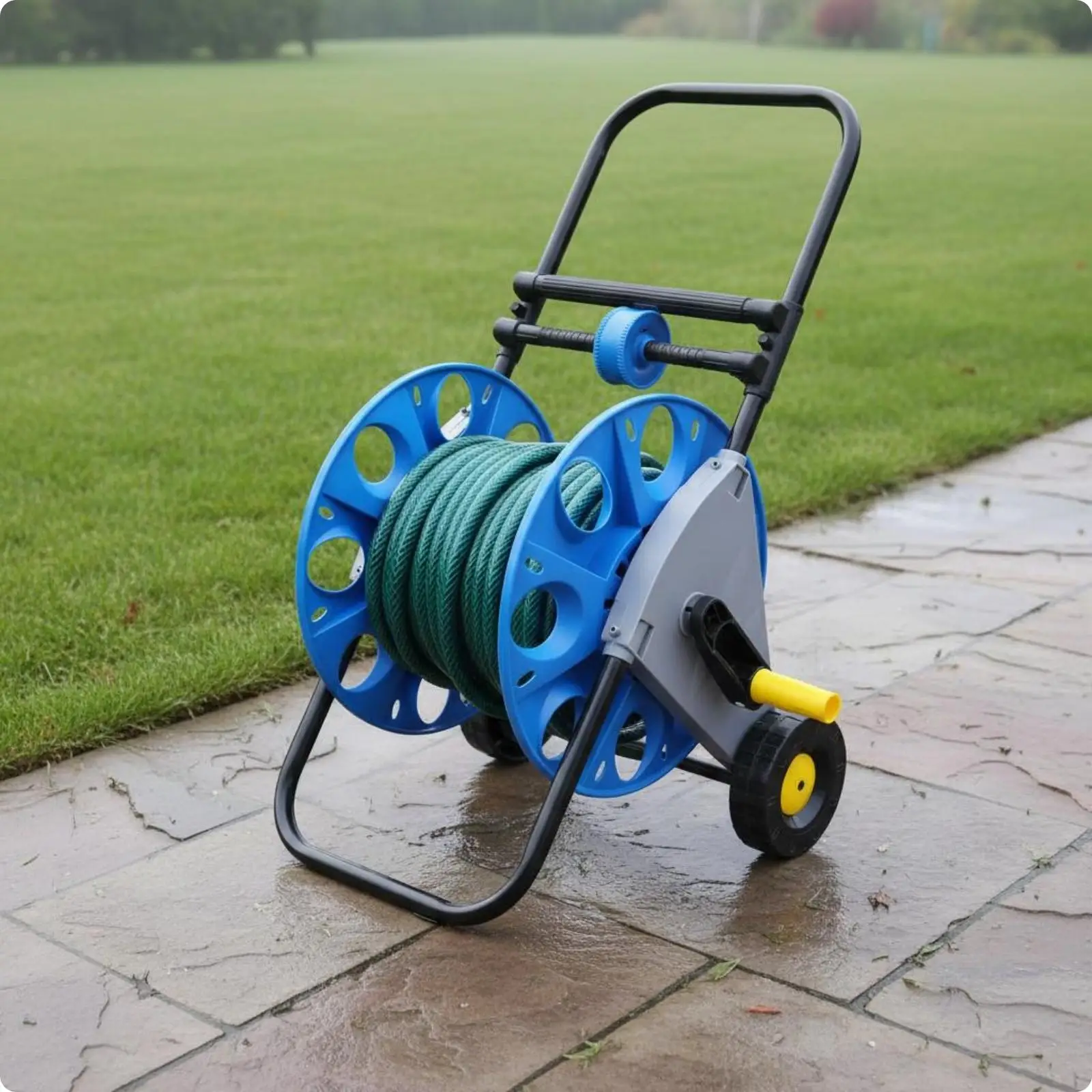 Garden Hose Reel Carrier Wheels Outdoor Equipment Easy to Wind