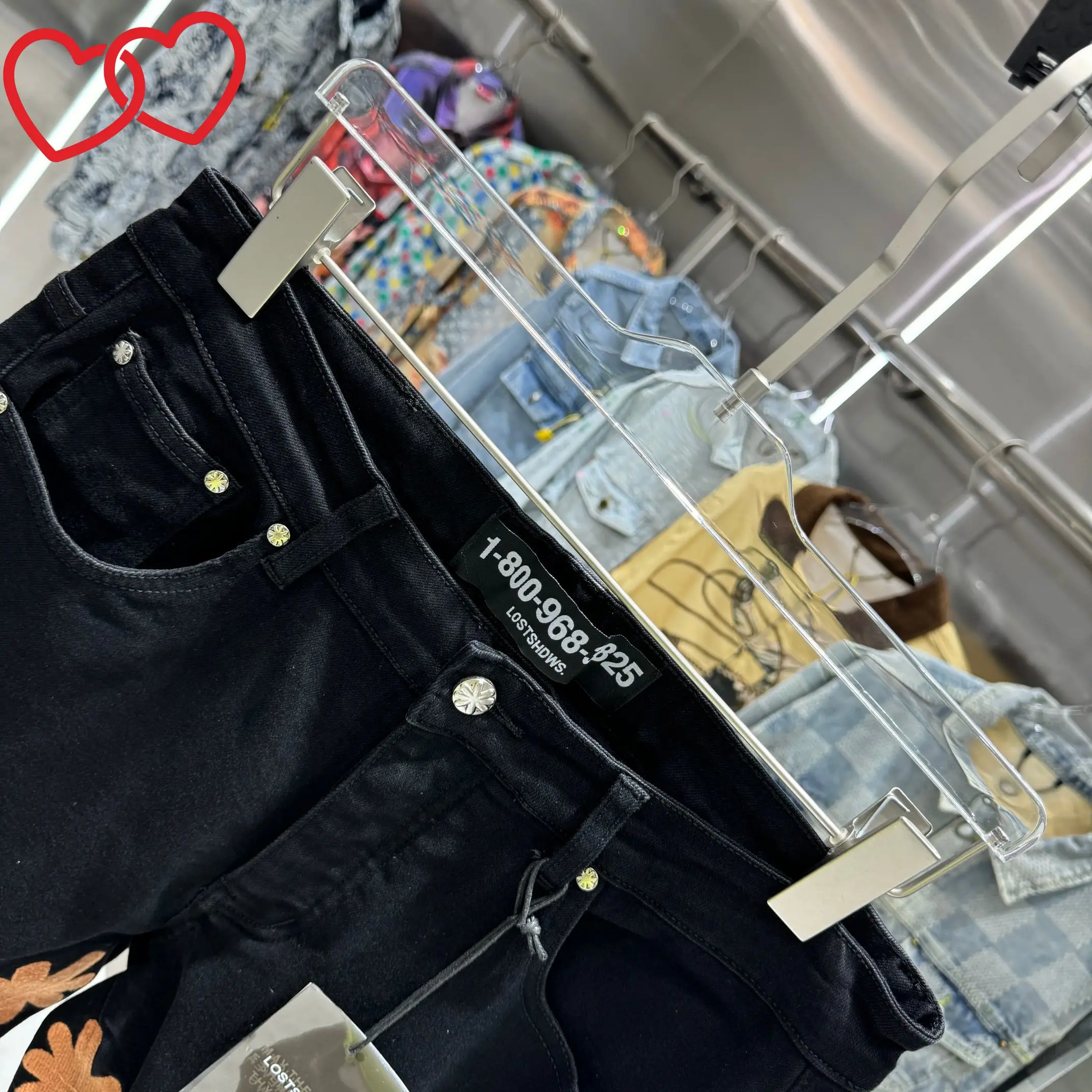 Celana Jeans LOST SHDWS Kasual Pria Fashion Celana Panjang Stretch Serbaguna Gaya Jalanan Celana Denim Lostshdws Model Kaki Lurus