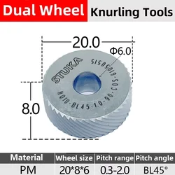 Stuka 20*8*6 PM BL BR Knurling Tools For CNC Lathe