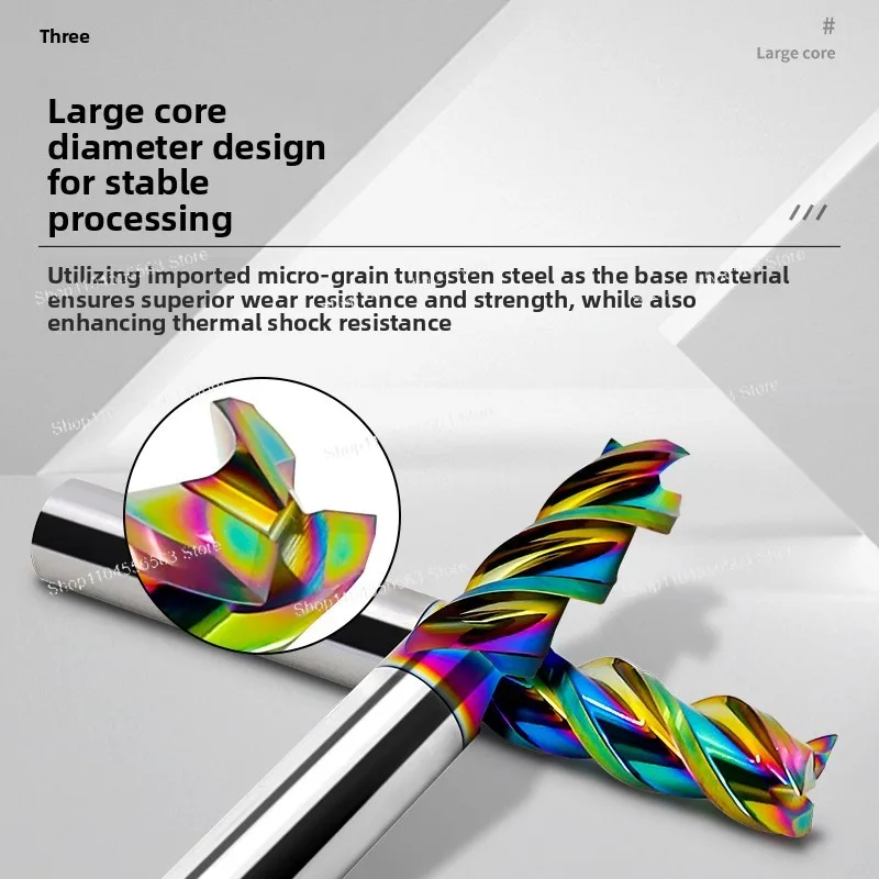 Tungsten Carbide 3-Flute Long Reach End Mill for High-Gloss Mirror Finish Aluminum – 62° Helix Angle CNC Milling Cutter
