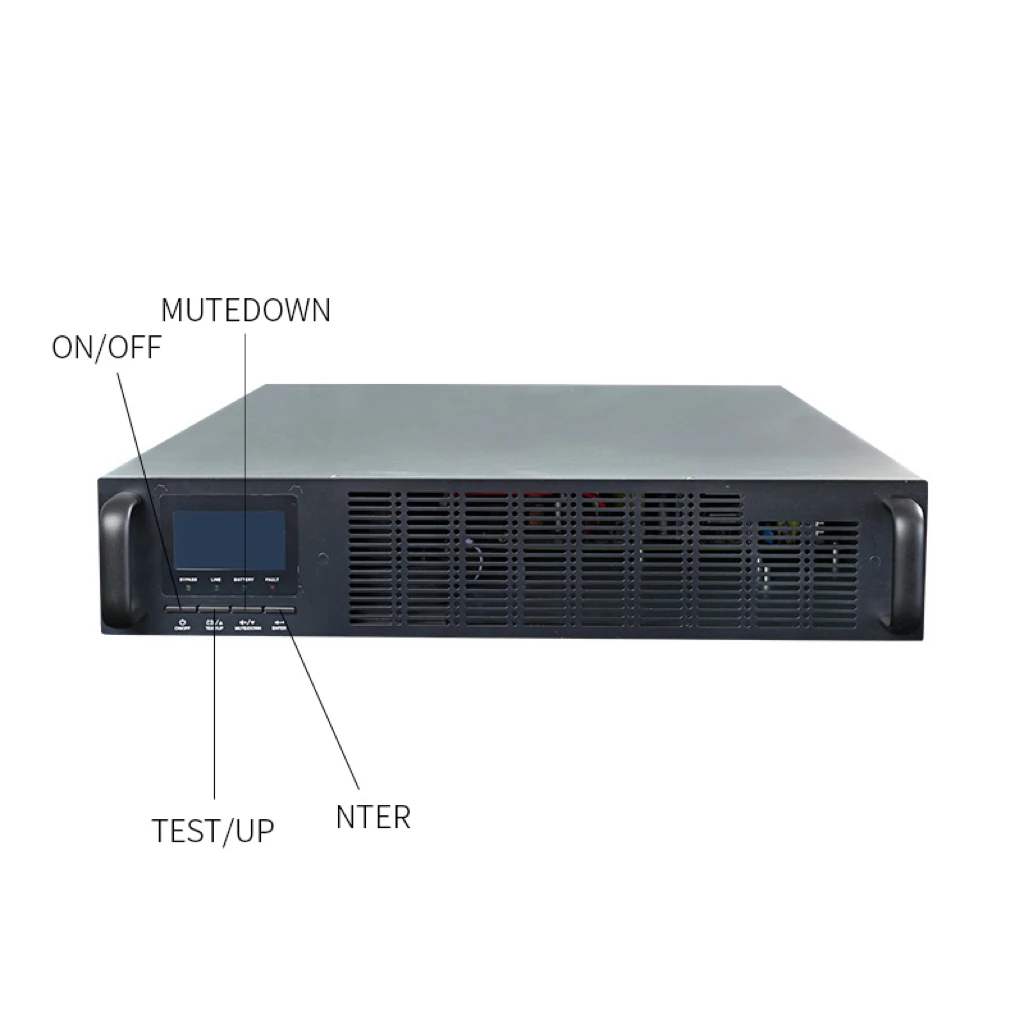 ZJZ Pure Sine Wave Online مصدر طاقة غير منقطع UPS 6KVA 6KW مع رف بطارية بدون استجابة