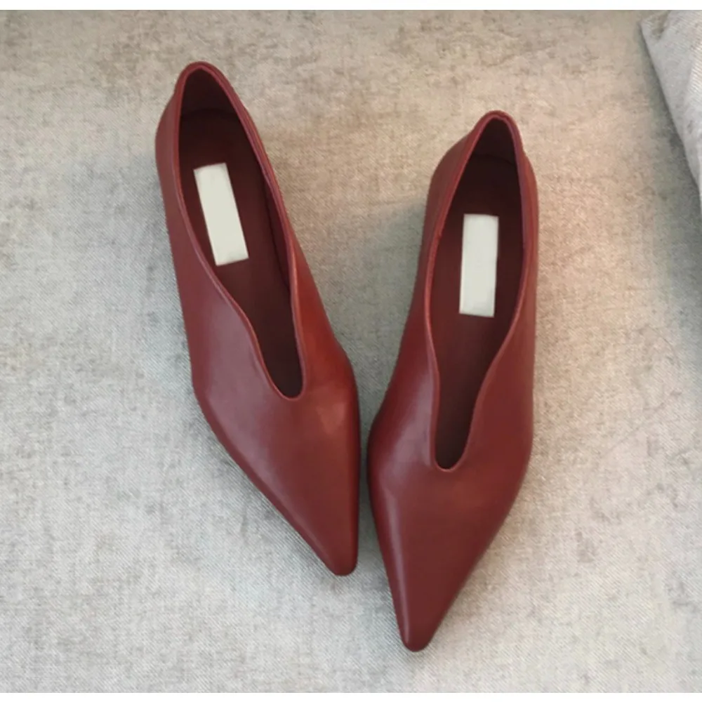 

Trend Women Pointed Toe Dress Shoes Flats Work Shoe Retro Oxford Shoes Mules Casual Ladies Shoes Walking Leather Single Shoes