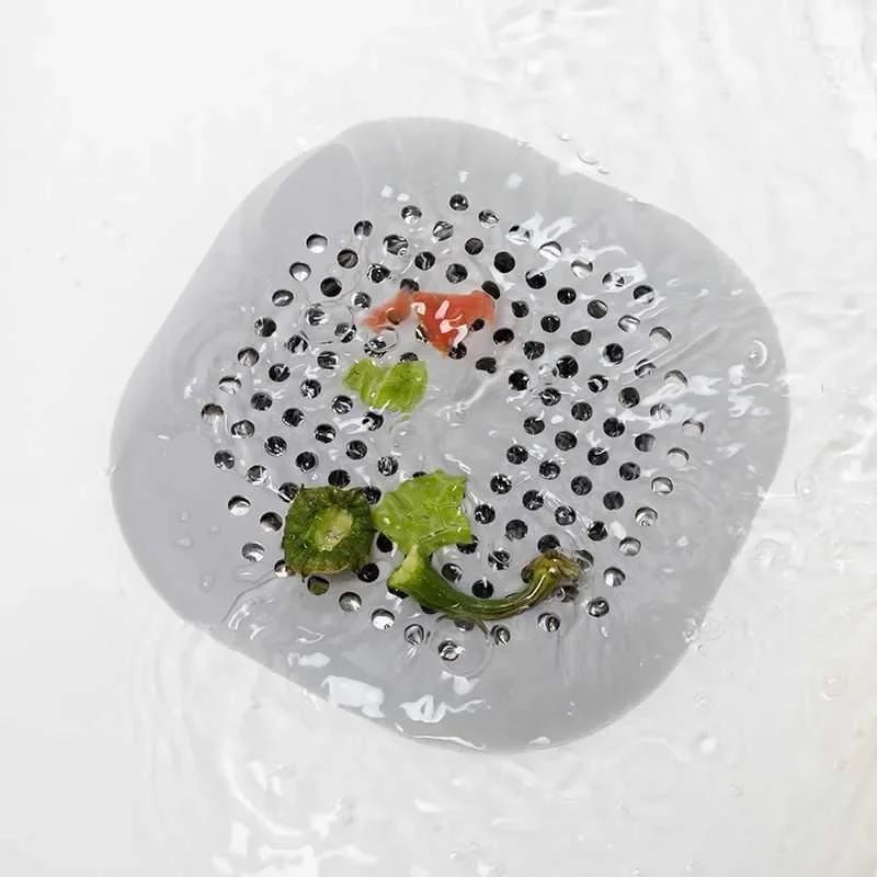 Shower Drain Hair Catcher Sink Strainer Drain Cover Shower Hair Catcher Silicone  Hair Filter Kitchen Bathroom Home Accessories