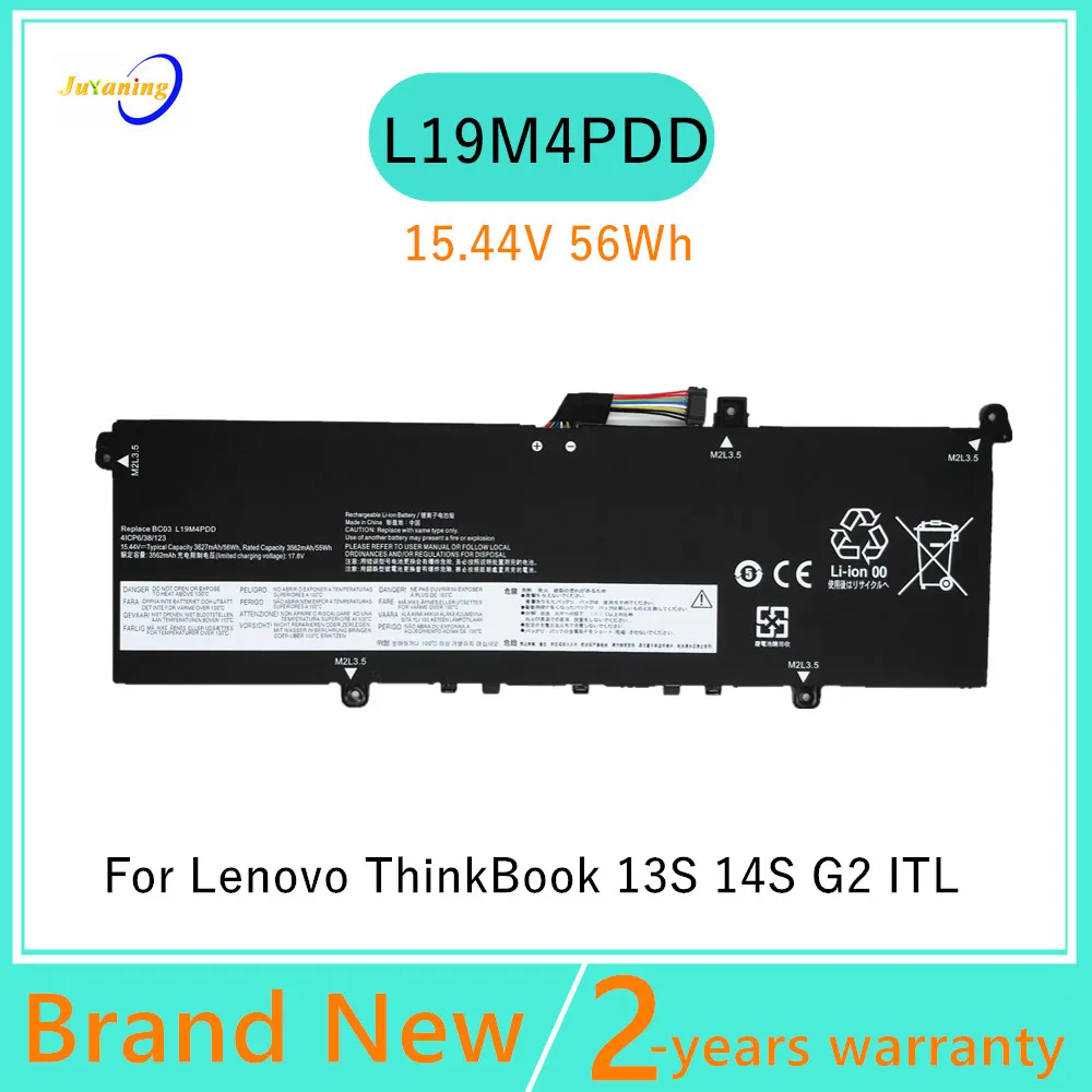 L19M4PDD L19D4PDD L19C4PDD Laptop Battery For Lenovo ThinkBook 13s 14S G2 ITL 5B10Z37621 SB10Z37619 5B10Z37617 5B10Z37618