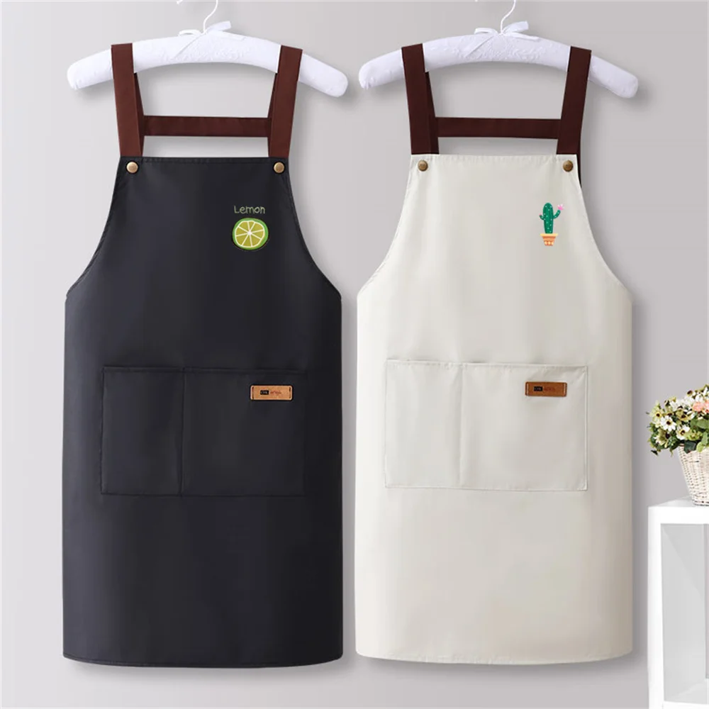 Kitchen Aprons Fashion Adjustable Waist Strap Chef Baking Apron Washable Cooking Apron Waist Tie Hand Wipe Aprons for Grilling