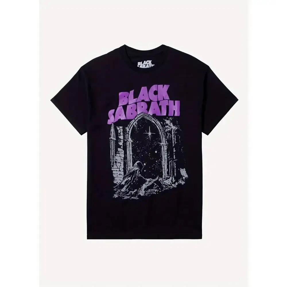 

Summer Men's And Women's Black Sabbath Night Arch Graphic Printing T-Shirt Comfortable Cotton Round Neck Unisex Short Sleeves