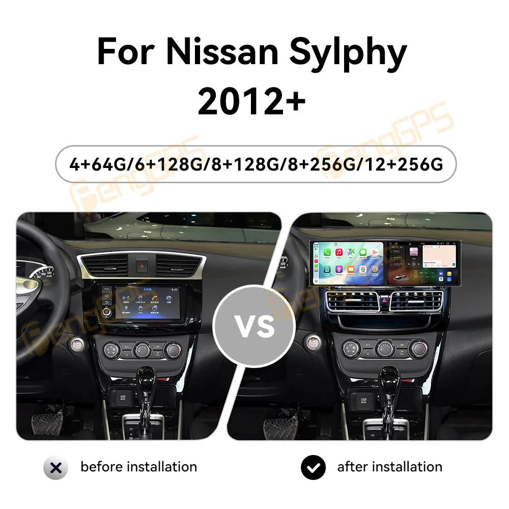 18.2 Inch Screen Car Radio For Nissan Sylphy 2012 Android Auto GPS Navigation Multimedia Stereo Receiver Head Unit