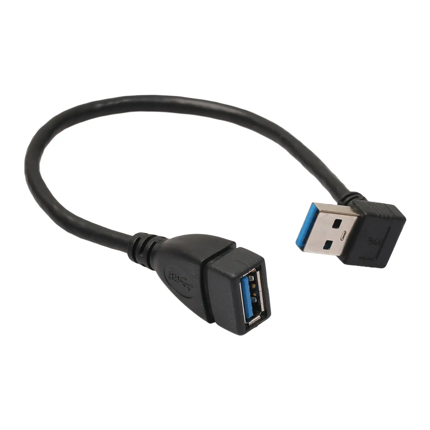 Usb 3.0 Haakse 90 Graden Verlengkabel Mannelijk Naar Vrouwelijk Adapter Koord, 20Cm