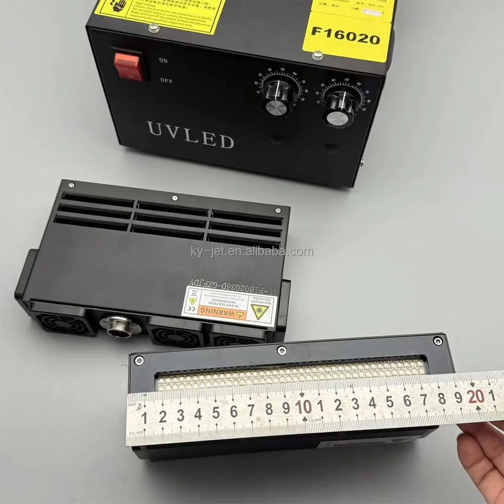1 Set 16cm Air-cooled UV LED Curing Lamp PVC Curing Agent Upgrading Large-format Printers I3200 I1600 XP600 Inkjet Printer