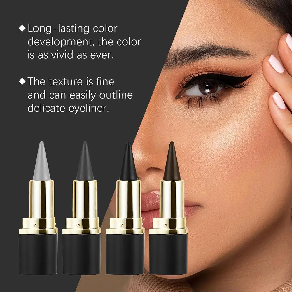 Schwarzer Eyeliner Bleistift wasserdichter Augen verbesserung stift festes dickes Gel glatt 24 Stunden lang anhaltende rauchige Eyeliner Kosmetik