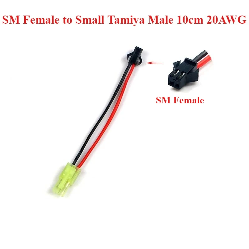 Male/Female Deans SM Plug to Tamiya Connector Conversion Cable 10cm 20AWG Silicon Wire For RC Drone Car Boat Quadcopter Battery