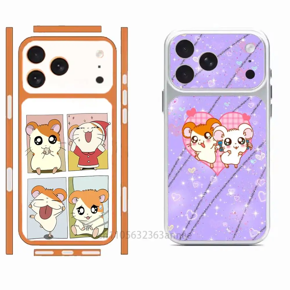 

CUTE Cartoon Hamtaro Kawaii Little Hamster Protective Sticker for iPhone 17 Pro 17 ProMax Full Body Back Cover Decal Skin