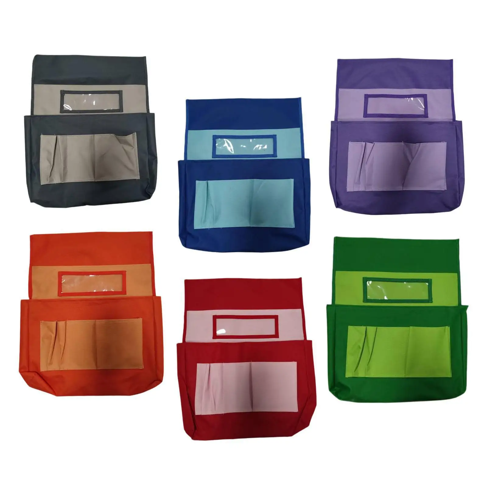 18 Pieces with 6 Small Pockets 6 Colors Chair Pockets for School Office Home