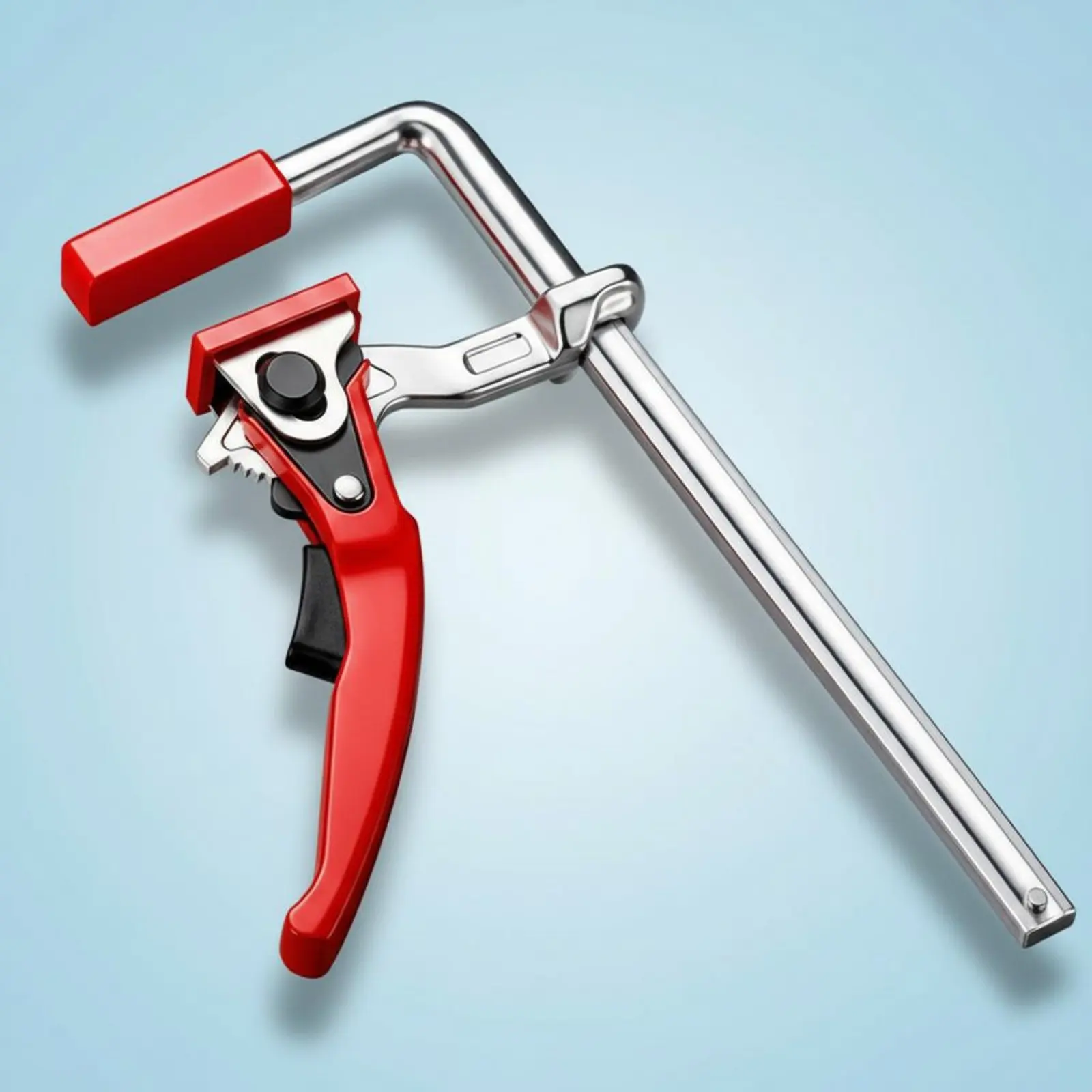 2 Pieces Track F Clamp Ratchet Mechanism Rail F Clamp Woodworking Tool Strong Grip Heavy Duty for Woodworkers, Workshop