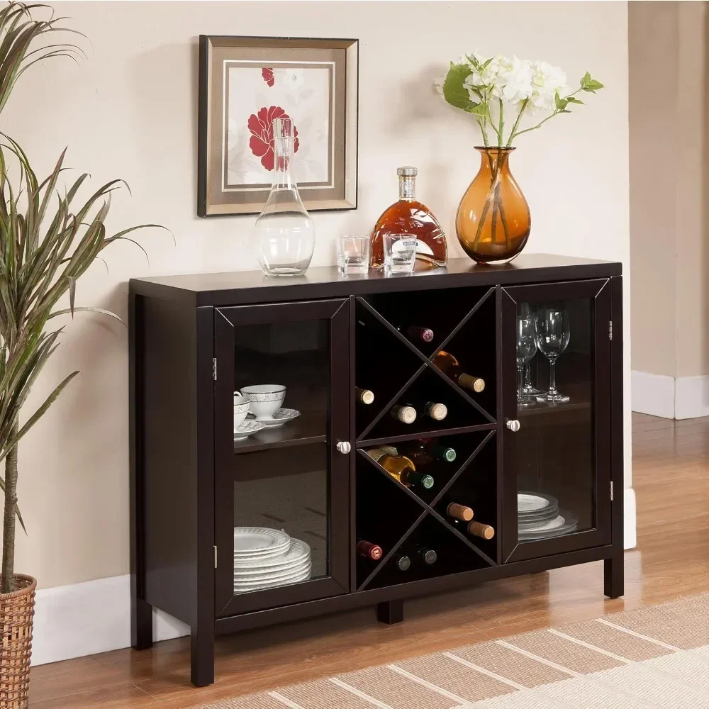 Weinbarschrank für Spirituosen- und Kaffeebuffet, Sideboard mit Ablageflächen für Esszimmer, Wohnzimmer, Küche, Espresso