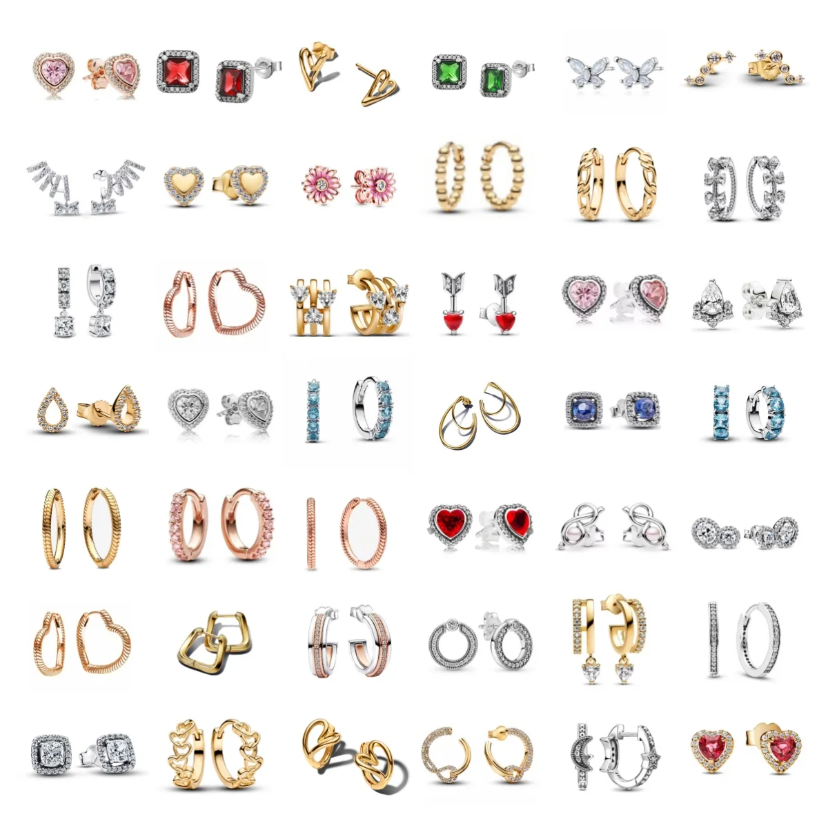 

Fashionable 925 Silver Heart-shaped Flower Square Butterfly Earrings Suitable for Women's Fashion Jewelry Gifts